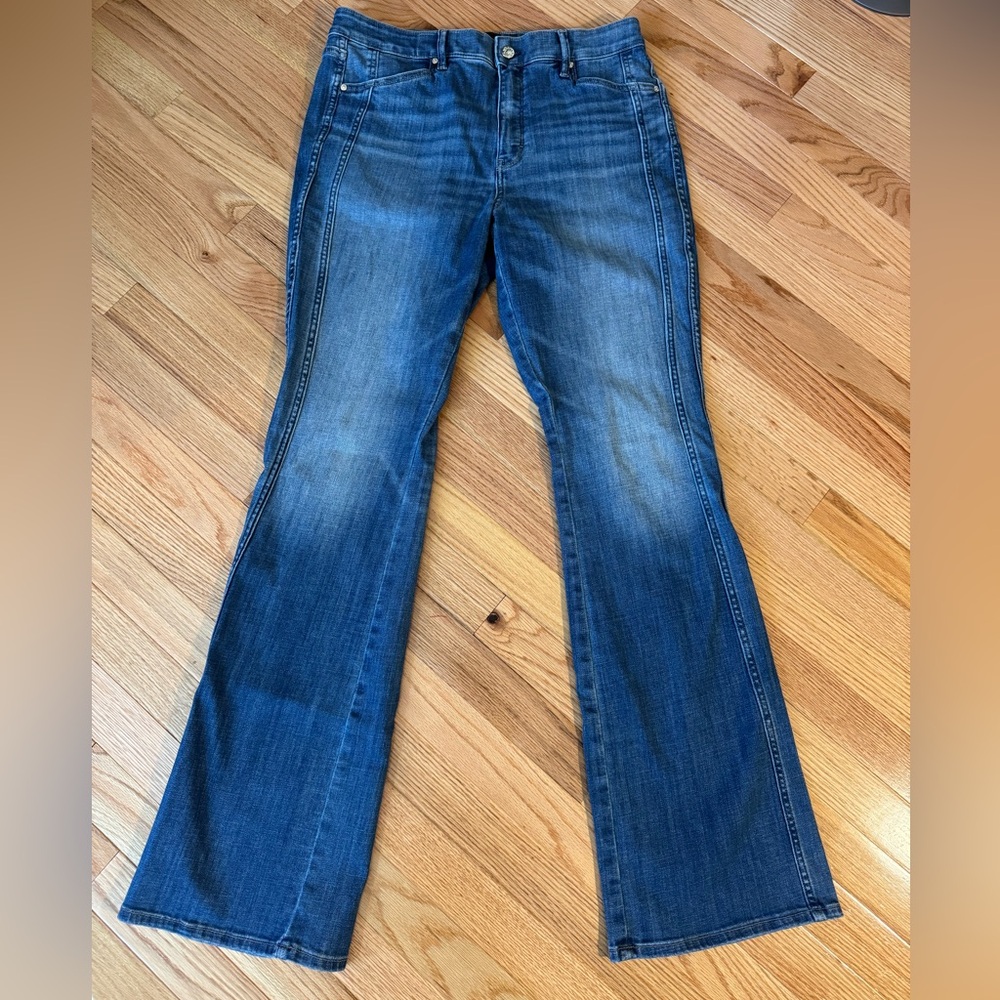 WHBM high rise skinny flare jeans size 10 long